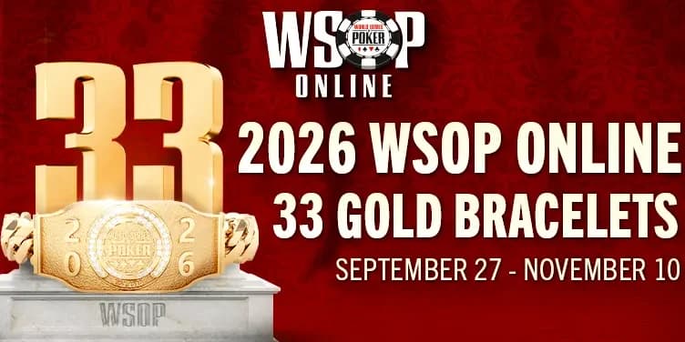 WSOP秋季线上赛回归 33条金手链