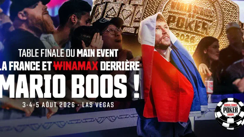 มาริโอ บูส ผ่านเข้าสู่โต๊ะสุดท้ายของ WSOP 2026 Main Event