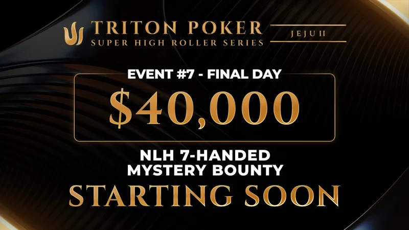 Triton SHRS 제주 II 2026: $40K NLH 미스터리 바운티 파이널 데이 진출