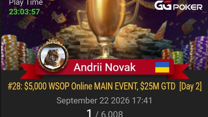 Andrii Novak 赢得 WSOP 线上主赛事