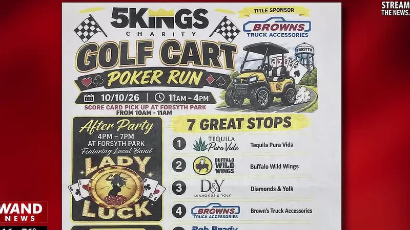 Forsyth首办5 Kings慈善高尔夫球车扑克巡游