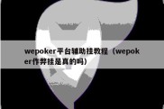 wepoker平台辅助挂教程（wepoker作弊挂是真的吗）