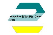 newpoker是什么平台（poker site）