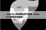 wepoker透视辅助软件教程（wepoker透视挂被骗图）