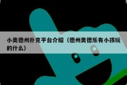 小奥德州扑克平台介绍（德州奥德乐有小孩玩的什么）