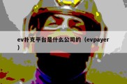 ev扑克平台是什么公司的（evpayer）