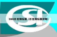 SNG扑克锦标赛（扑克锦标赛攻略）